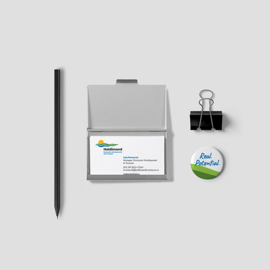 Haldimand Business Cards, Pencil and Pin