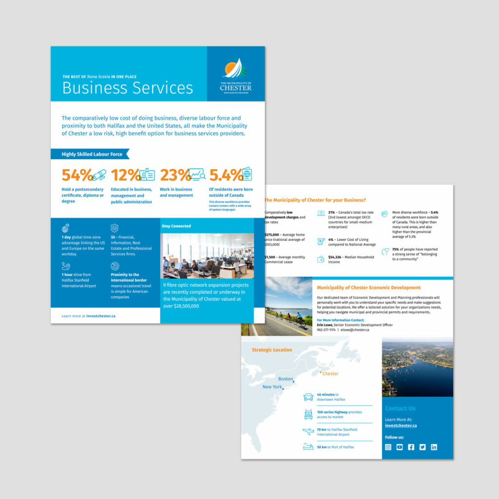 Chester Economic Development Business Services Sector Profile Design