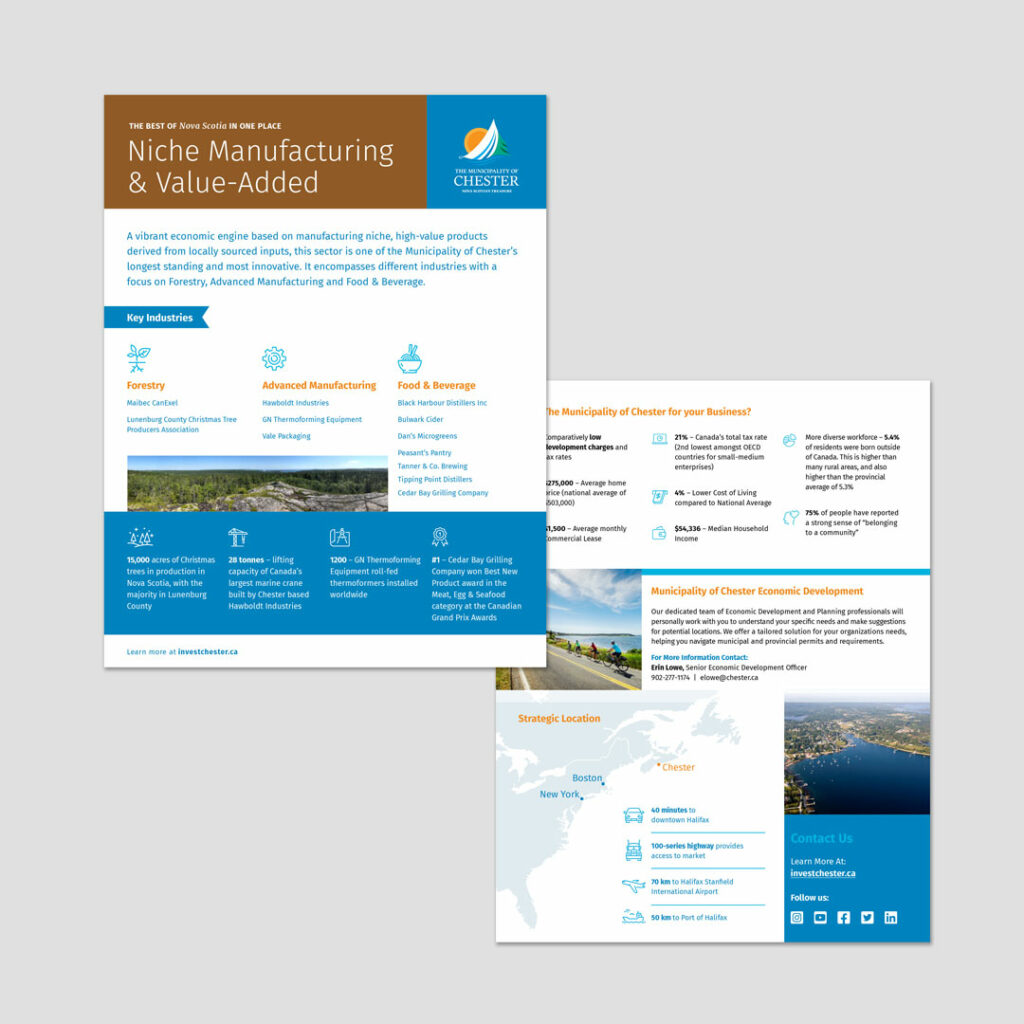 Chester Economic Development Manufacturing Sector Profile Design