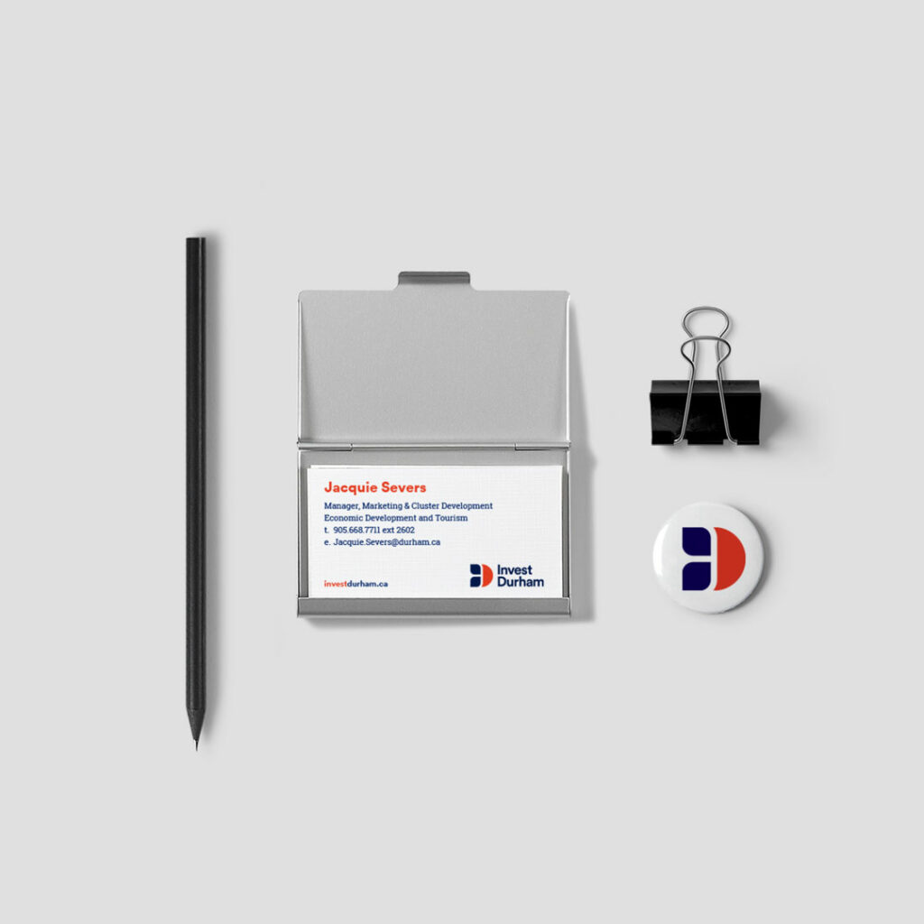 Durham Region Economic Development Business Cards and Pin Design